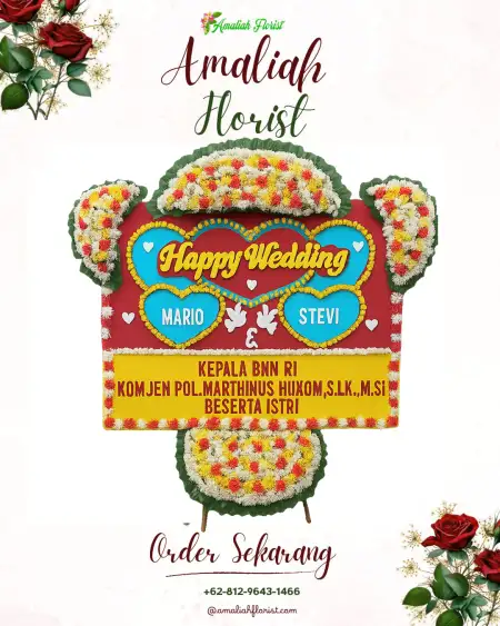 Papan Bunga Pernikahan Pusakajaya